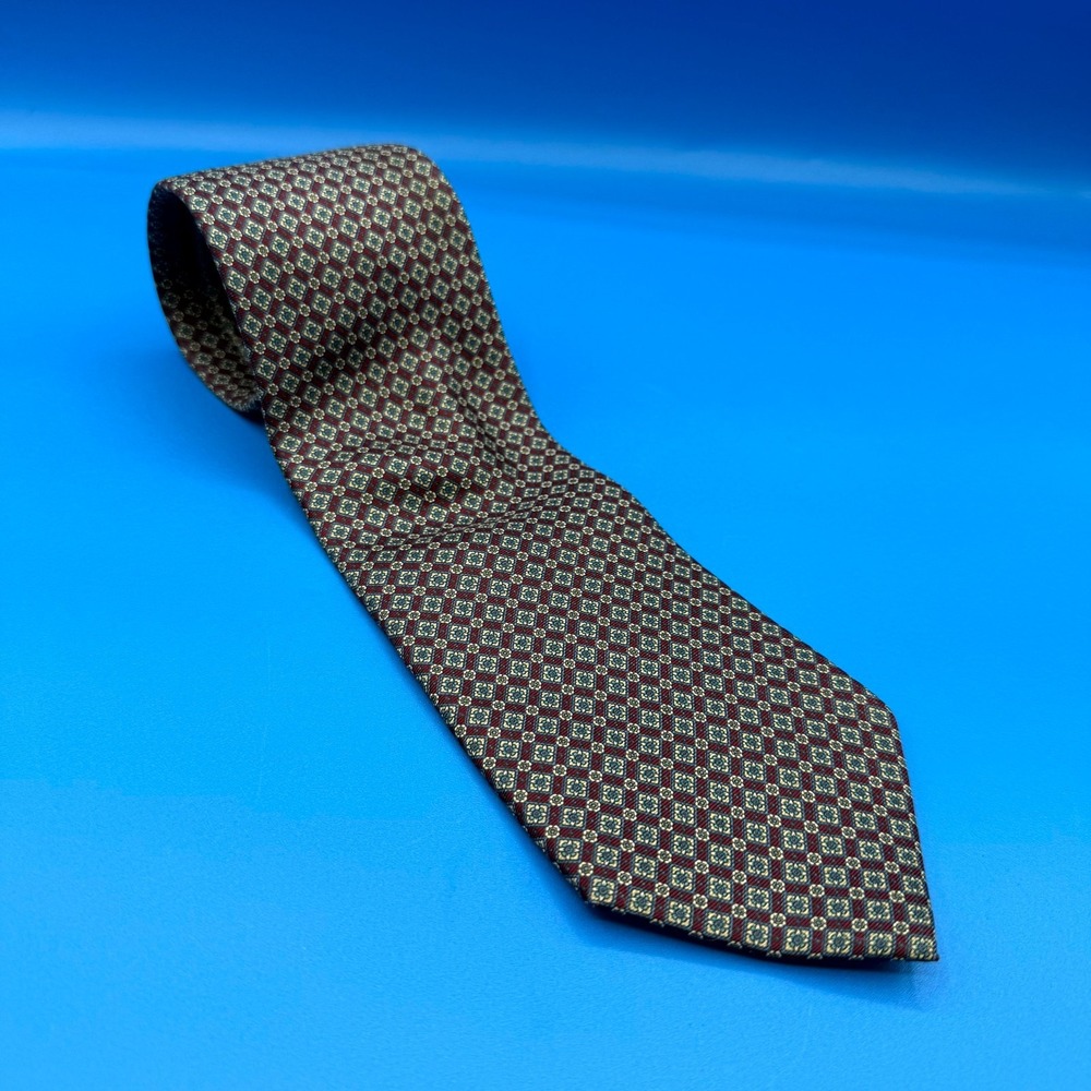 Christian Dior Cravate Classic Tie Men Multi Geometric Silk Designer Office Work